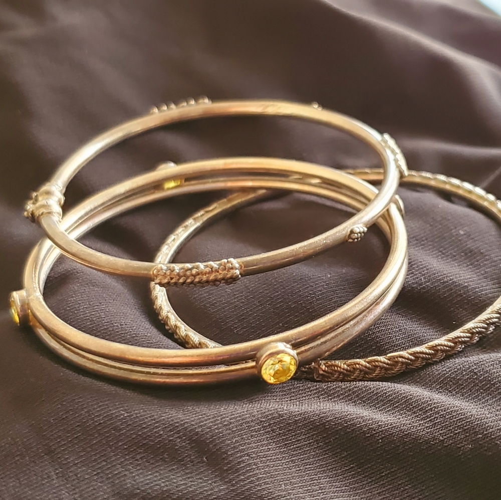 Solid Silver Bangles - image 1